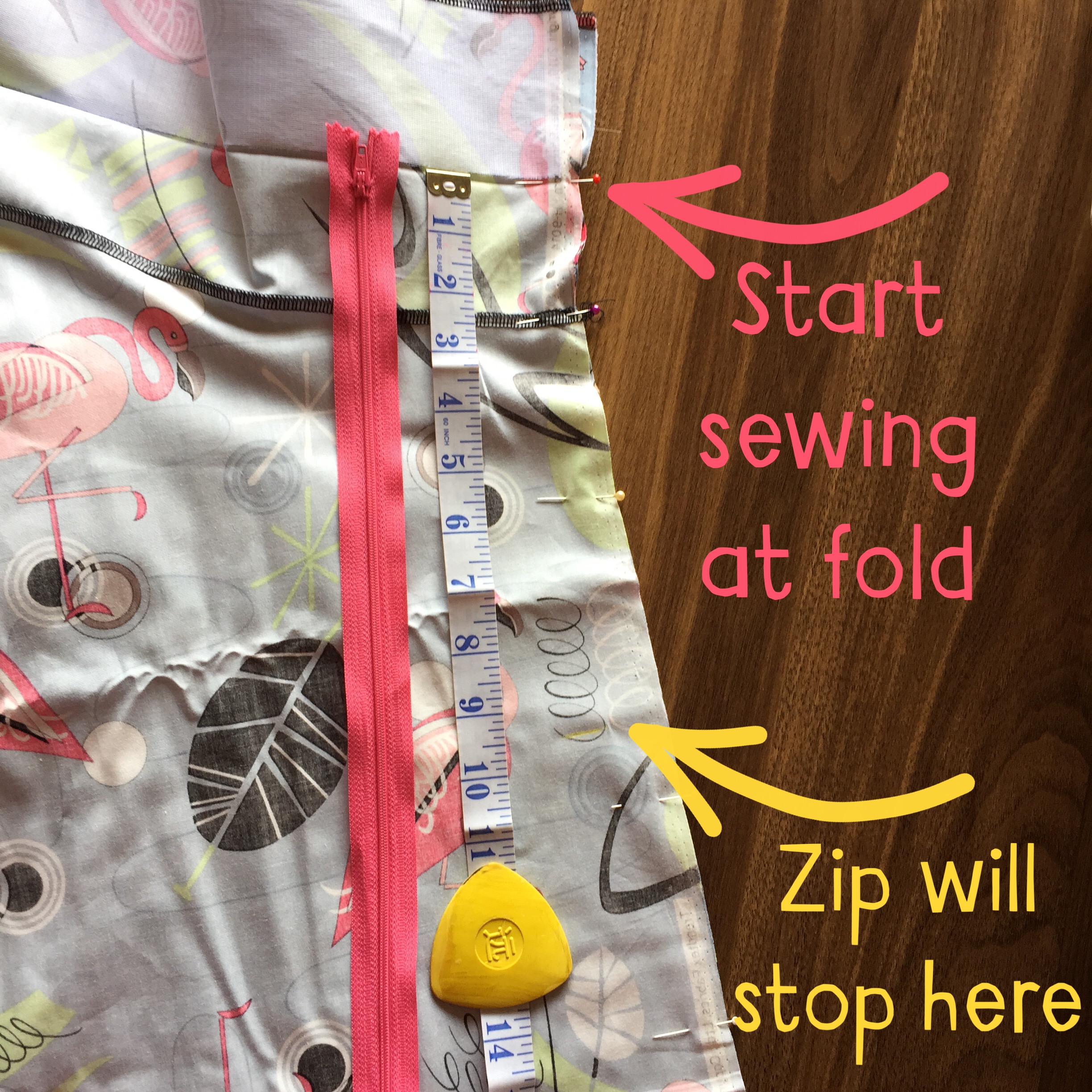Sew: Half Circle Skirt with Back Zipper & Waistband Tutorial