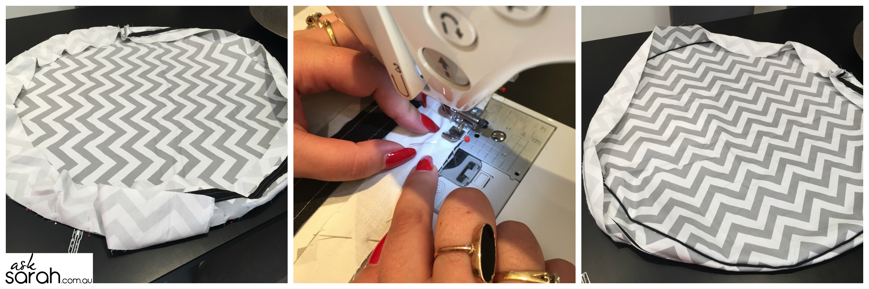 Sew Round Dog Bed or Floor Cushion Tutorial {Foam Filled w Side