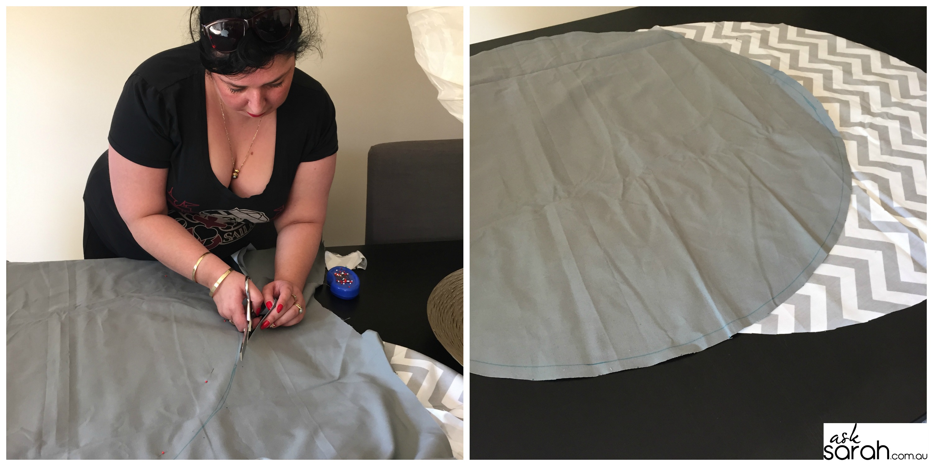 Sew Round Dog Bed or Floor Cushion Tutorial {Foam Filled w Side