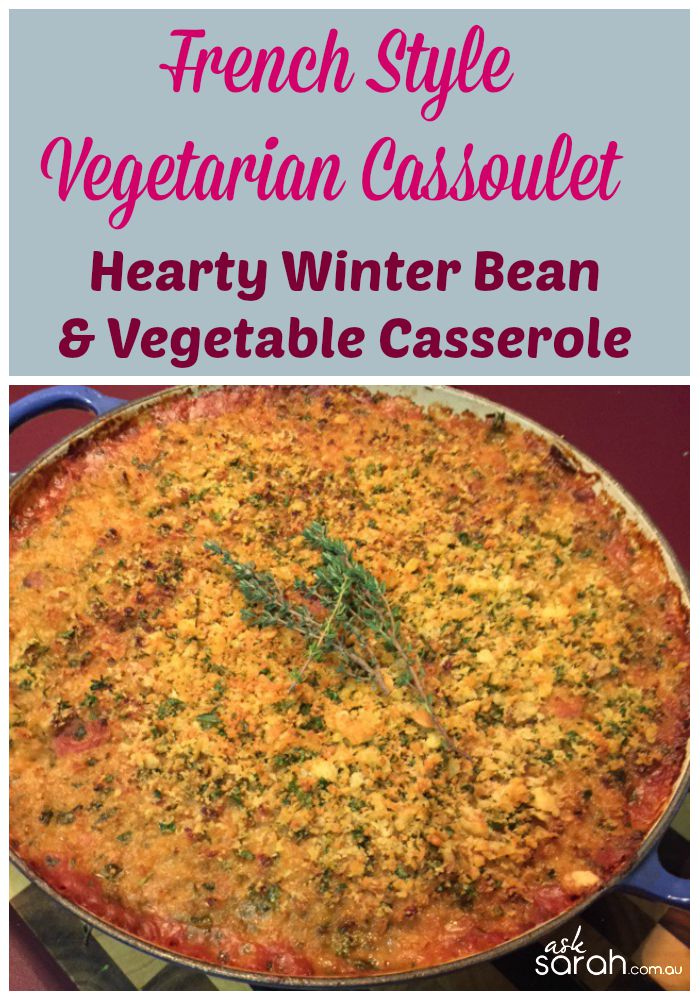 Recipe: French Style Vegetarian Cassoulet {Hearty Winter Bean & Vegetable Casserole}