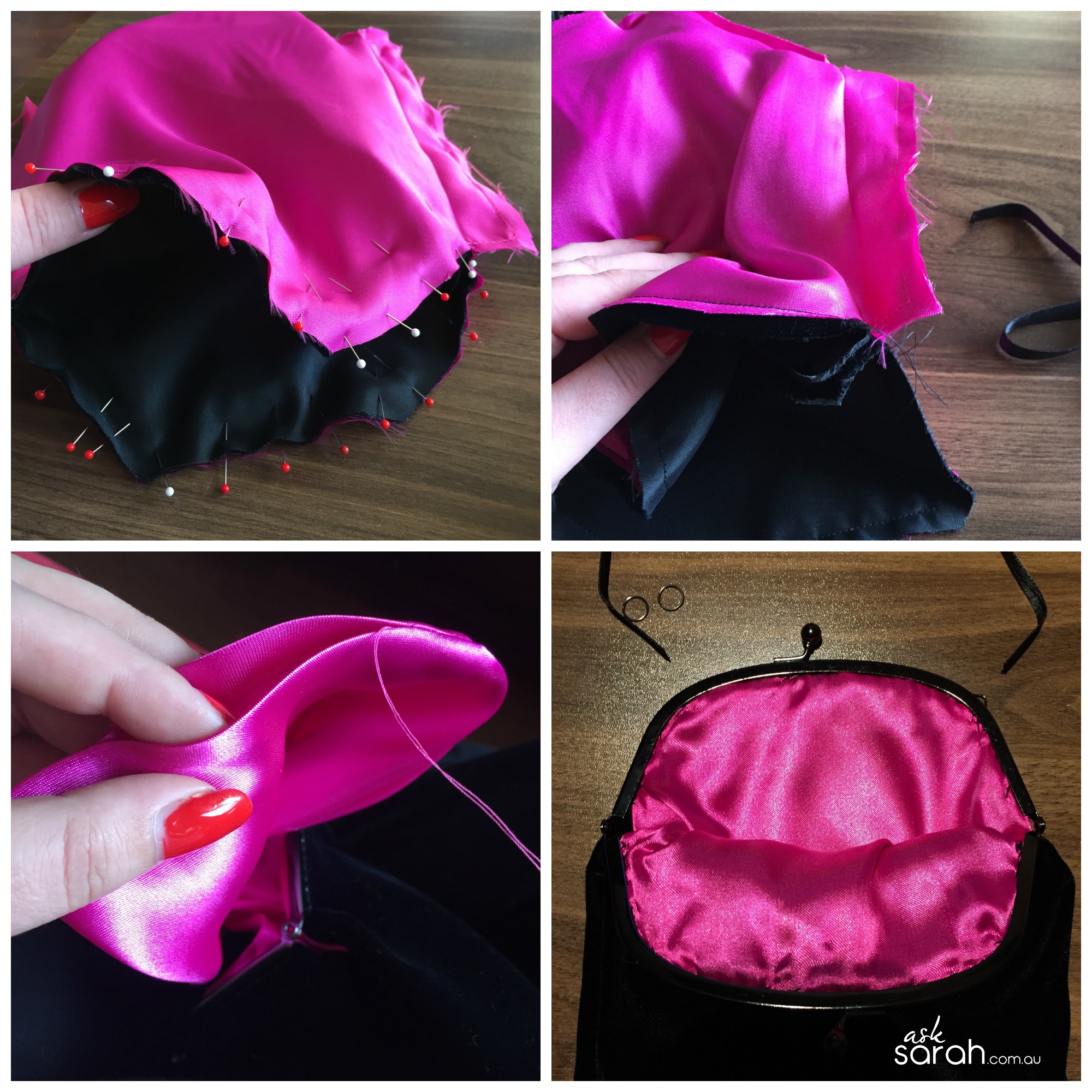 Sew: Vintage Inspired Velvet Evening Bag Tutorial {Just like the Tardis, its Bigger On The Inside!}