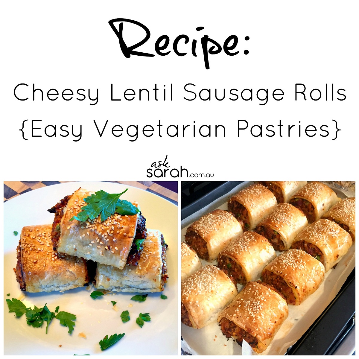 Recipe: Cheesy Lentil Sausage Rolls {Vegetarian & Delicious}