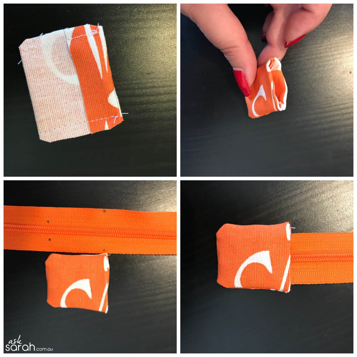 Sew How To Add A Tab To A Zipper {And How Shorten It Too} Step 2